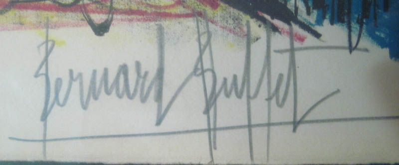 Bernard Buffet Original Hand Signed Lim Edition Lithograph Torero 1960 
