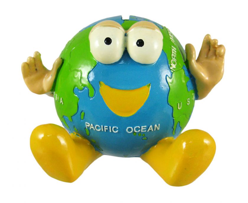 Adorable Planet Earth Money Bank Coin Piggy Globe  