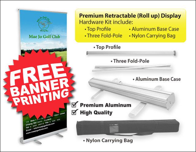 Trade Show Display Banner Stand Roll Up Banner x 4 pcs  