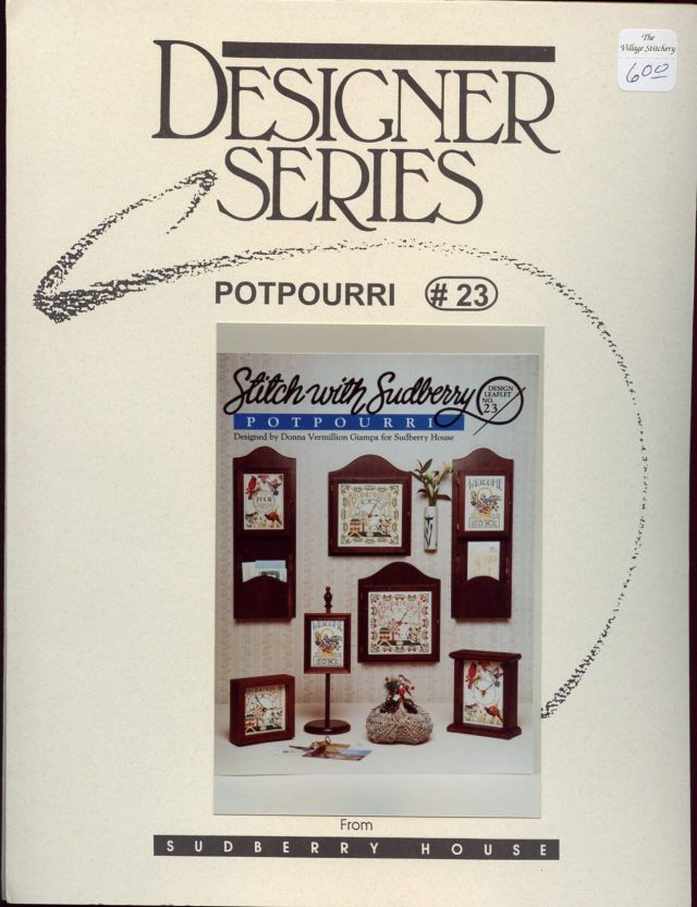 Sudberry Potpourri Square Clock #23 Cross Stitch  