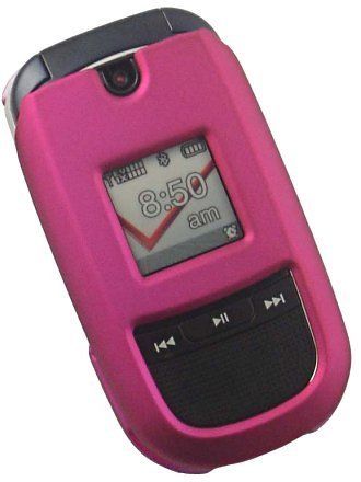 HOT PINK RUBBERIZED COVER SKIN CASE FOR LG VX8360 PHONE  