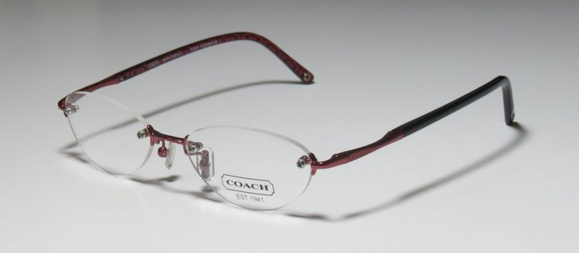 NEW COACH ERIN 207AF 50 17 135 BURGUNDY/BORDEAUX RIMLESS EYEGLASS 