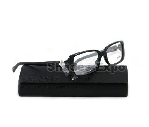 NEW PRADA EYEGLASSES VPR 11N BLACK ACF 101 VPR11N AUTH  