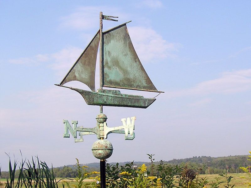 SET OF PATINA COPPER BALLS FOR A WEATHERVANE  