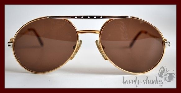 Vintage BUGATTI mod 02908 Deluxe Pilot Sunglasses BICOLOR France 1980s 