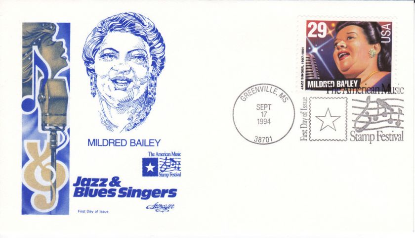 Jazz & Blues Singers Mildred Bailey FDC   Artmaster  