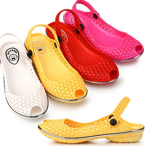 Pretty Slip On Jelly Beach Summer Girls Sandals Shoes  