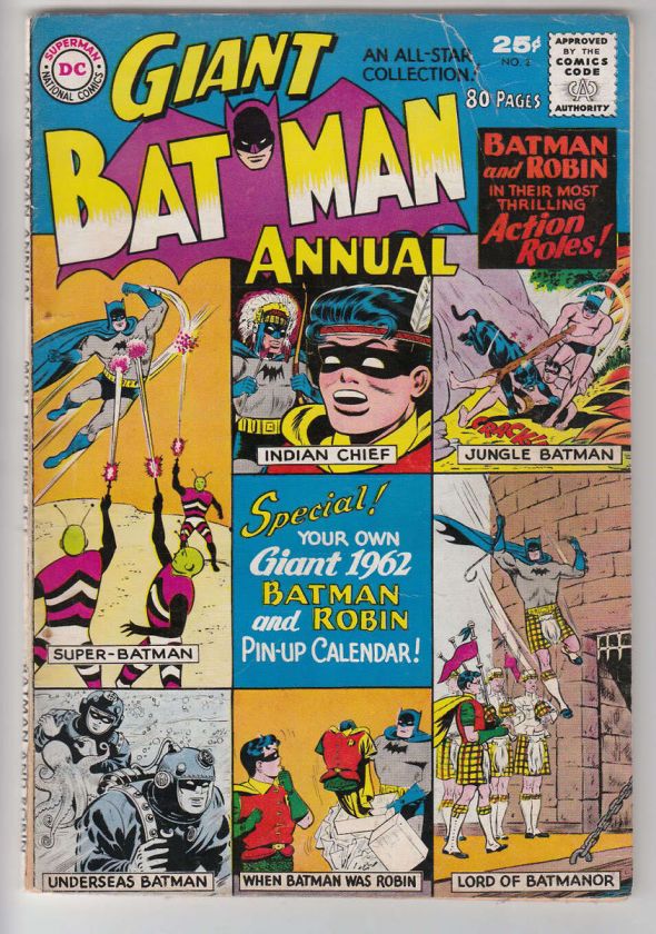 BATMAN ANNUAL # 2 PIN UP CALENDAR 1961  