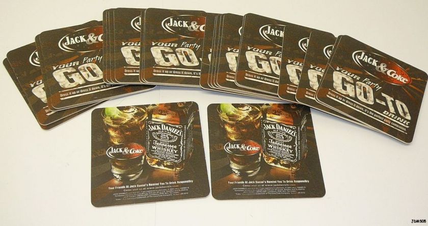 25 Jack Daniels Jack & Coke Double Sided Bar Coasters  