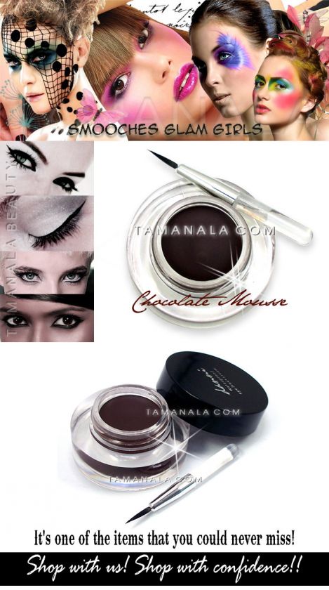 No Smude BROWN COLOR 5g EYELINER GEL CREAM MAKEUP SALON  