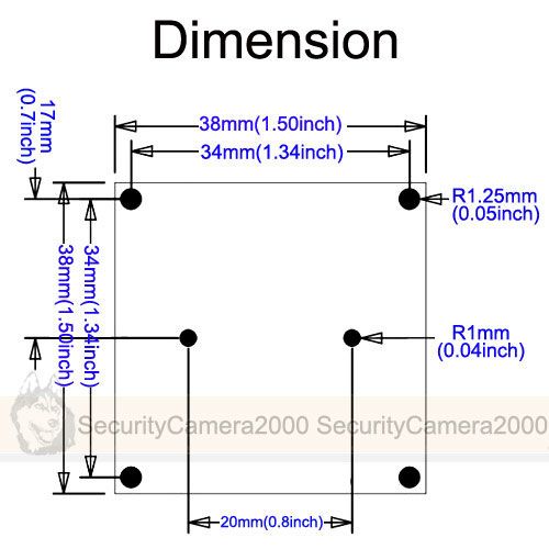 Hitachi DSP Board Camera, Wide Dynamic Frame Integral, 8mm CS Lens 