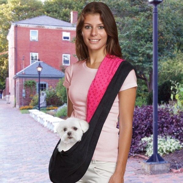 East Side Collection Sling Pet Dog Carrier Hot Pink  