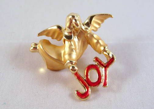 Giusti Gigi Christmas Angel Pin Brooch JOY  