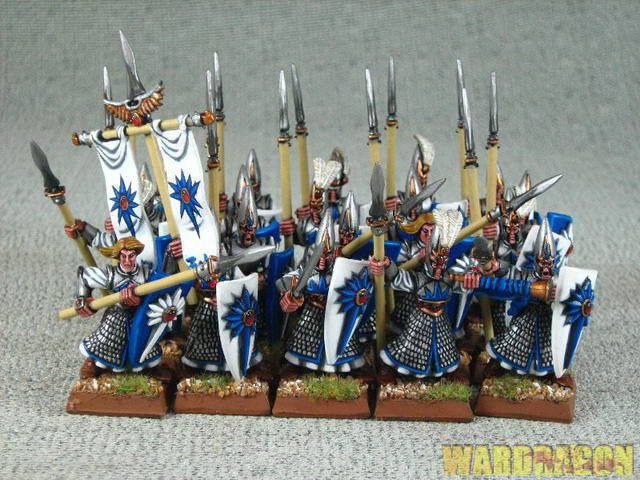 25mm Warhammer WDS Pro painted High Elf Warriors m85  