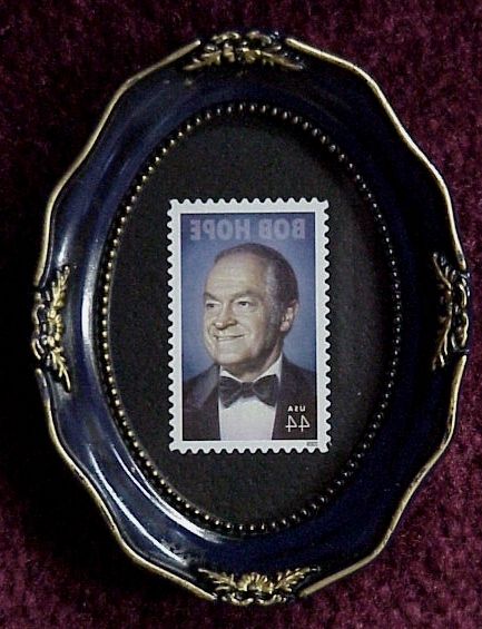 FRAMED COMEDIAN BOB HOPE UNUSED U.S. POSTAGE STAMP  