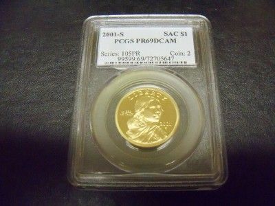 2001 S SACAGAWEA DOLLAR PCGS PR69 DCAM 9705  