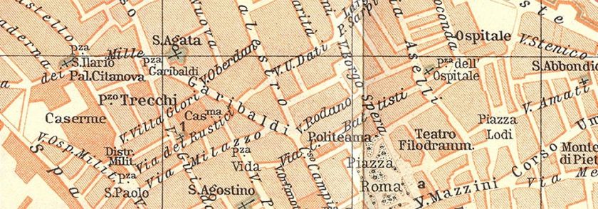 ITALY Cremona, 1926 map  