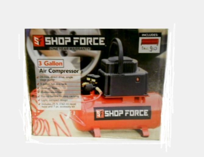 ShopForce Air Compressor 3 Gallon Electric  