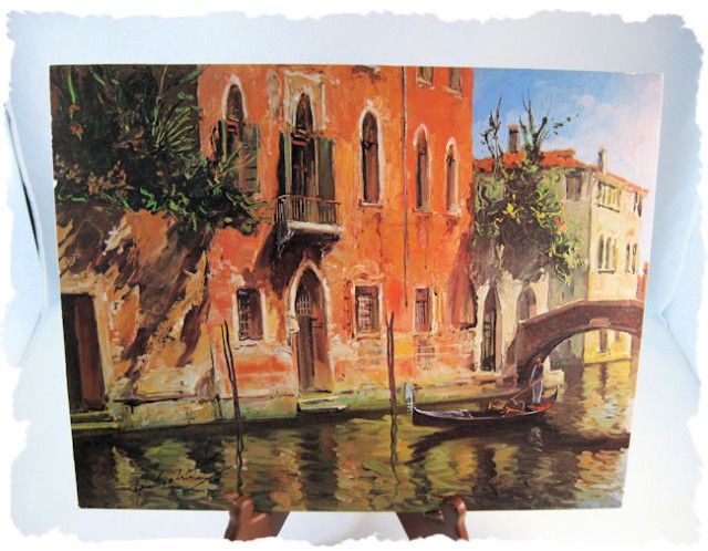 Encore Litho Print 1967 Canal In Venice Sanquihitti  