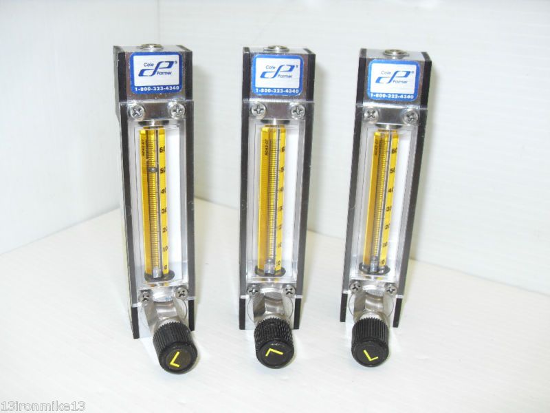 LOT 3 COLE PARMER PMR1 010508 FLOW METER GAUGE 0 60  