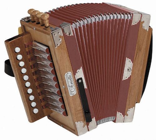   Folk/Cajun Style Ariette Key C Button Accordion 048667001480  