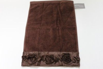 CROSCILL ROSIE EMBELLISHED TOWEL SET   CHOCOLATE/BROWN 6PC  