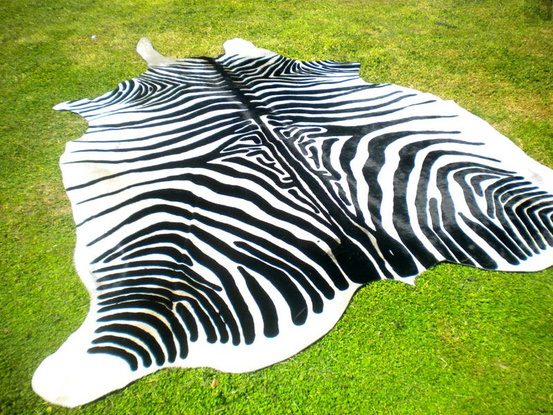 ZEBRA Print/Printed COWHIDE SKIN Rug COW HIDE DC3412  