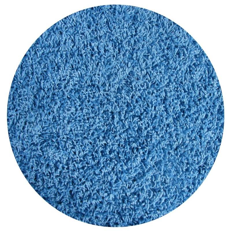 Bright Blue Shag Rug 5 ft Round 5x5 Square 4x6 Rec  