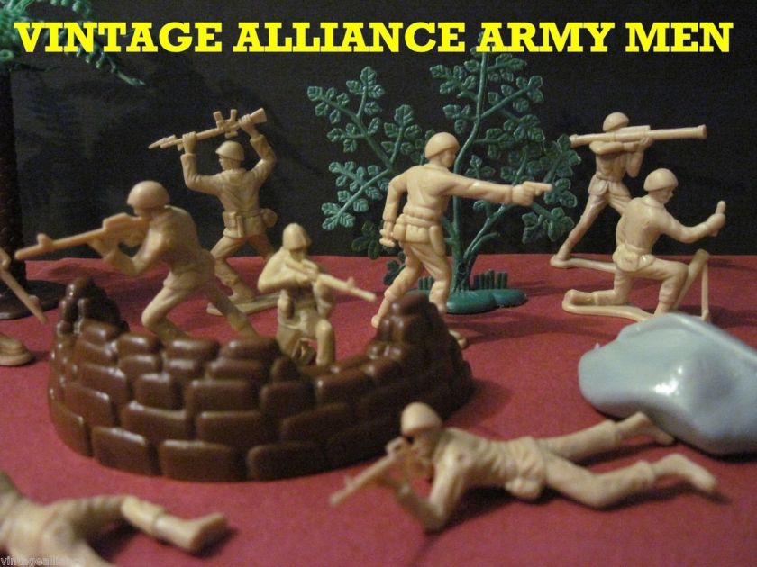   Zone Rocks + Trees + Soldiers STARTER SET for PLASTIC ARMY MEN  