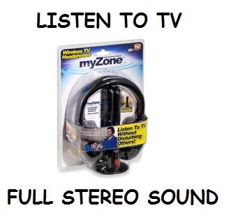 myZone Wireless Headphones AS SEEN ON TV wireless to 100 feet FULL 