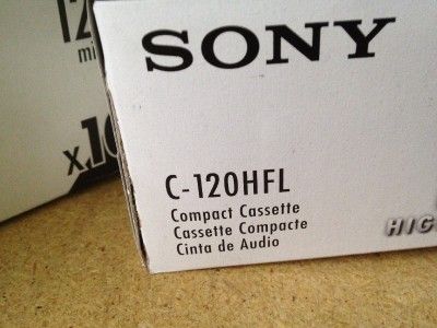   Sony C 120HFL 120 Minute High Fidelity Cassette Tape Tapes New  