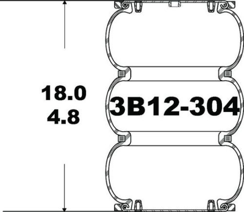 Goodyear Airbag Bellows Style 3B12 304 Air Spring  