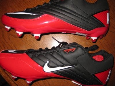 Nike Super Speed D Low Football Soccer Cleats Sz 11 Black & Red  