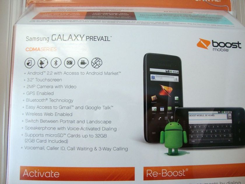 Boost Mobile Galaxy Prevail Android Mobile Cell Phone Pay As You Go 