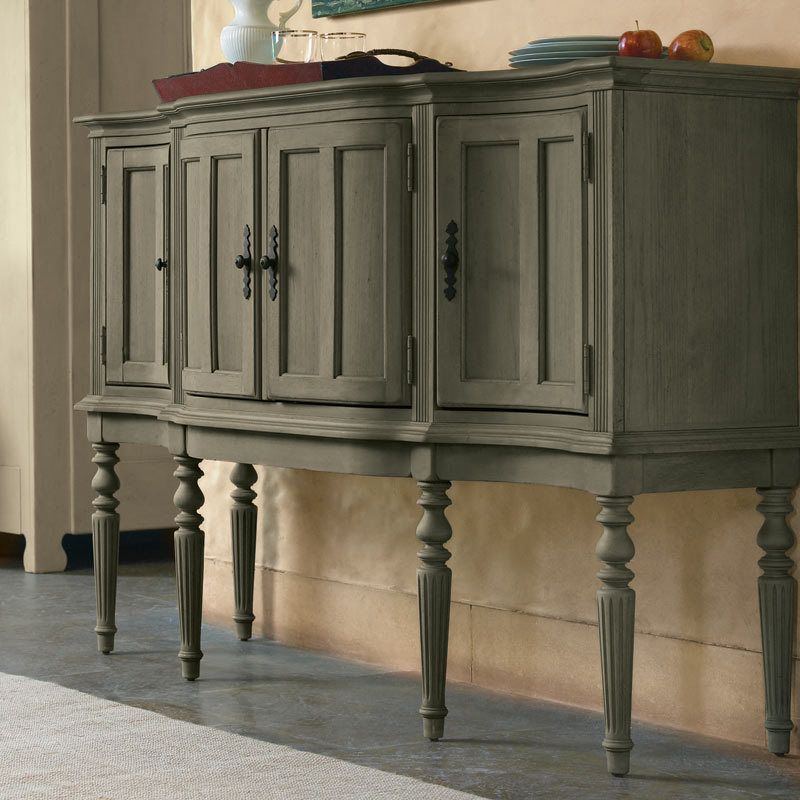 Distressed Green Regency Sideboard Server Buffet  