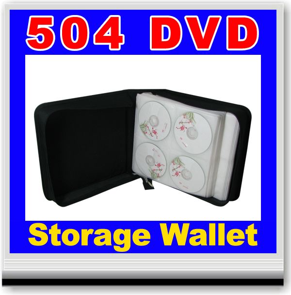 504 X CD DVD STORAGE WALLET HOLDER CARRY CASE SLEEVE  