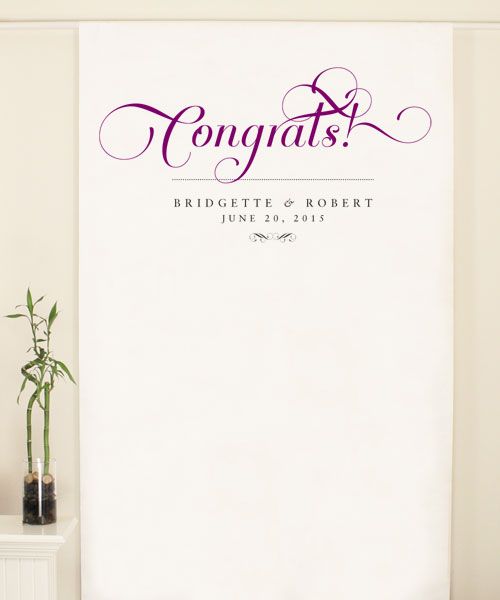   Reception, Ceremony Expressions Personalized Photo Booth Backdrop