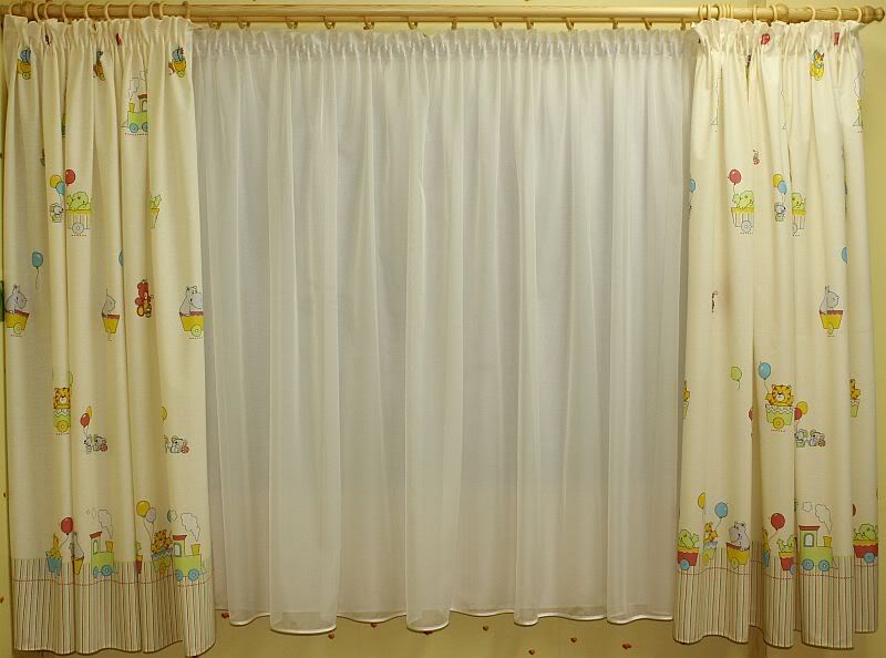 NEW WINDOW CURTAINS FOR CHILDRENS/BABY NURSERY/ROOM COMPLETE WITH TIE 