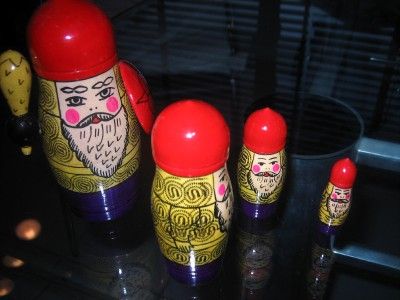 vintage ussr russia warrior nesting dolls 4 pc set rare