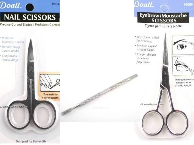 Piece Eyebrow/Moustache,Nail,Cuticle Scissors/Pusher  