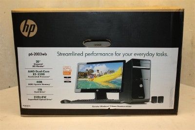 HP p6 2003wb Desktop PC Bundle NEW   