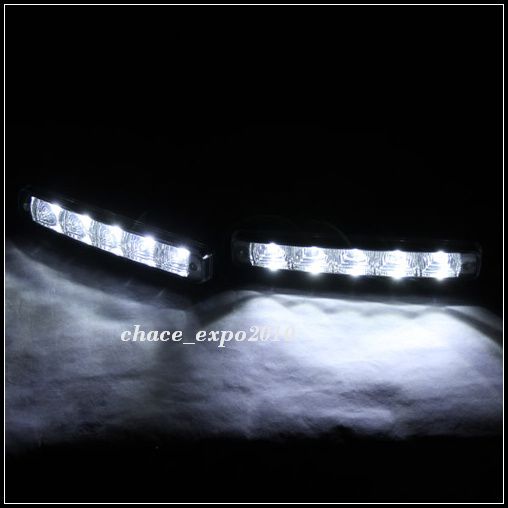   LED 12V White Universal Car Daytime Running Driving Light DRL Fog Lamp