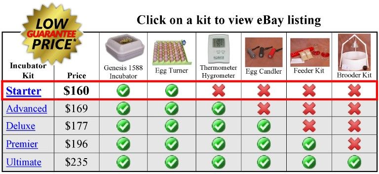 HovaBator Genesis Egg Incubator 1588 and Turner Chicken  