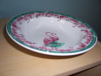 FABULOUS Flamingo Dishes. Service For 8. Tienshan Stoneware. Retired 