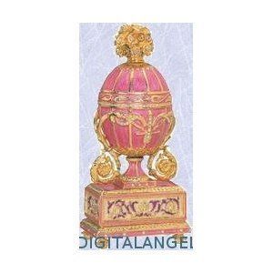 Digital angels Imperial Faberge Egg statue Enameled sculpture  