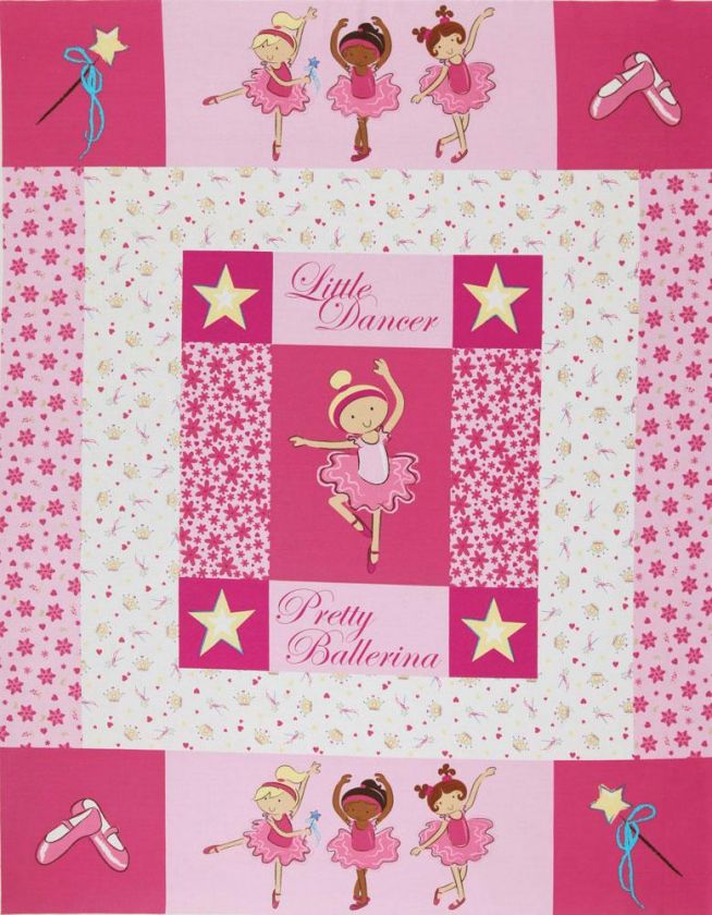 Pink Pretty Ballerina Panel approx 36 x 44  