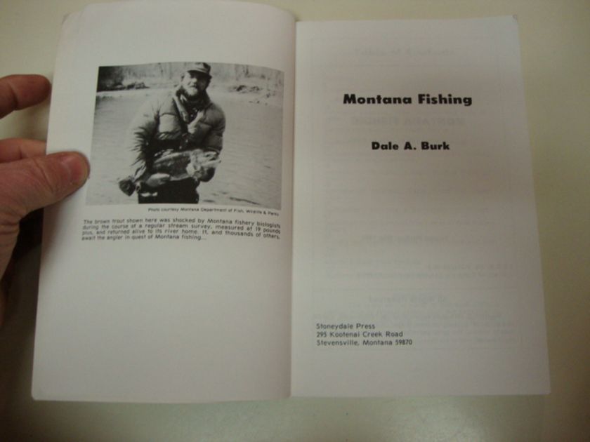 Montana Fishing 1982 Dale A Burk Maps Local  