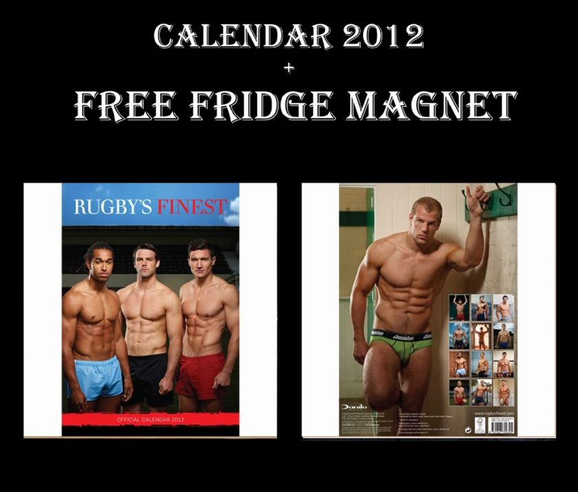 RUGBYS FINEST HUNKS OFFICIAL 2012 CALENDAR + FREE FM,  