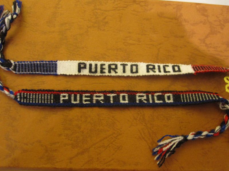 COUNTRY FLAG WRISTBAND FRIENDSHIP BRACELET, PUERTO RICO  