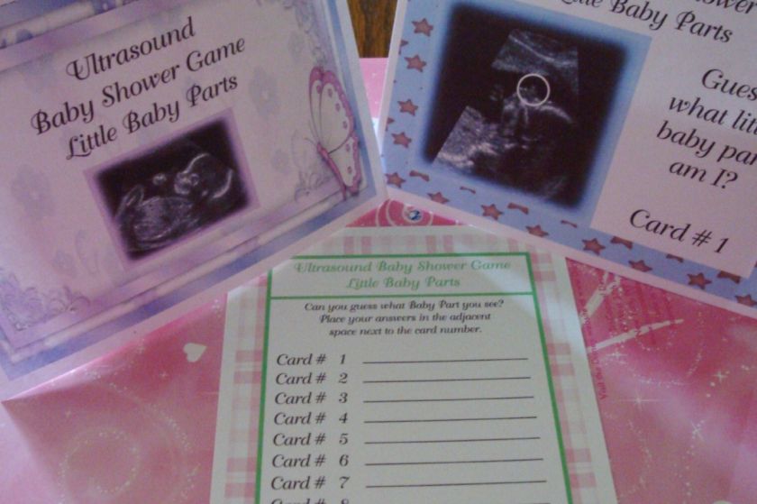 BABY SHOWER LITTLE BABY ULTRASOUND GAME ICE BREAKER SET  